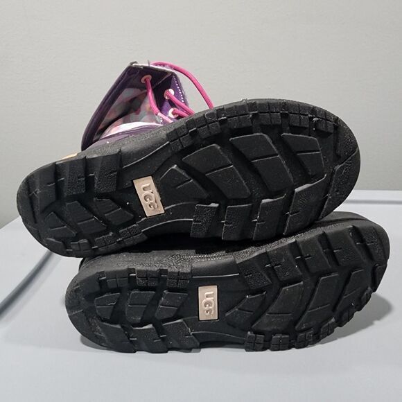 UGG Butte Winter Boots Kids Youth Size 4 Purple With Glitter Waterproof - Picture 3 of 6